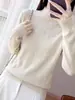 Tricô com Strass Pérola para Indústria Pesada Feminino Suave Levemente Luxuoso Brilhante Manga Longa Primavera Outono Emagrecedor Temperamento Pulôver Camada Base