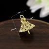 Patrón de bricolaje para colgar perlas con forma de hongo, medio agujero, soporte hueco para colgar perlas, joyería hecha a mano, accesorios para colgar cuentas, material