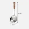 Colador Grande Espesado de Acero Inoxidable Cuchara para Fideos y Empanadillas Cuchara de Sopa Doméstica Separador de Grasa Cuchara Drenadora Comercial para Hot Pot