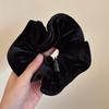 Elegante y versátil anillo para el cabello de intestino grueso de terciopelo plisado para otoño e invierno, elegante cuerda para la cabeza retro, simple y versátil para mujer, cola de caballo, cuerda para el cabello, cabeza