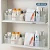 Caixa de Armazenamento com Espelho Bnbs Caixa Organizadora de Cosméticos e Skincare para Banheiro Caixa de Armazenamento de Boca Larga Dentro do Armário com Espelho