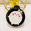 Bonito peine plegable con pequeño espejo cosmético, peine de masaje con cabeza de cojín de aire portátil, peine portátil de plástico de dibujos animados con airbag