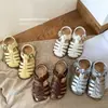Estilo Coreano para Niños Calados Verano Nuevas Llegadas Ropa Exterior para Niñas Niños Medianos y Grandes Tejidas Suela Suave Zapatos de Playa
