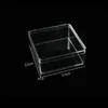 Caja Pequeña Cuadrada de Plástico PS Transparente Caja para Muestras Caja de Almacenamiento Pulsera para Cuentas de Buda Pulsera Caja para Pasteles