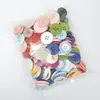 ¡En stock! Botones Redondos Mixtos de Resina de Colores al por Mayor Botones Hechos a Mano para DIY Paquete de Materiales de Flores