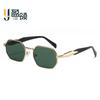 Gafas de Sol Metálicas Poligonales Retro para Hombres y Mujeres Lujo Accesible Transfronterizo Estilo Europeo y Americano Gafas de Sol de Moda Gafas de Sol para Conducir al Aire Libre