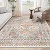 Alfombra grande con estampado exótico vintage estilo persa, desgastada y resistente a las manchas, para uso doméstico en la sala de estar, el dormitorio y como alfombrilla decorativa para el suelo