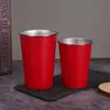 Churrasqueira ao Ar Livre Portátil Camping Copo Simples Pintado por Spray Aço Inoxidável 304 Copo Térmico Criativo Moda Copo de Cerveja Café
