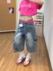 Pantalones Vaqueros Cortos Bordados Patchwork de Gato Hechos a Medida de Fábrica para Mujer Verano 2026 Shorts Cargo Sueltos Multibolsillos