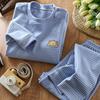 Conjunto de Veludo Infantil, Pijama Quente e Aquecido para Outono e Inverno, Camada Base para Crianças Média e Grande, Roupa de Casa Espessada para Homens e Mulheres, Outono e Calça Comprida
