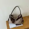 Bolso de mujer de gran capacidad, nuevo otoño 2026, bolso de mano tipo tote vintage Maillard de ante, bolso de hombro grande