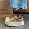 Zapatos de Plataforma Melanoid para Mujer 2026 Nuevos Otoño Slip-on Retro Casuales Deportivos con Plataforma de Suela Gruesa para Aumentar la Altura