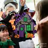 Casa Embrujada de Halloween Transfronteriza Colgante de Madera Atmósfera Festiva Decoración de Porche de Fiesta Adornos Colgantes Decoración del Hogar Regalo