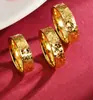 Anillo de Hielo Triturado Brillante Chapado en Oro Estilo Antiguo CNC, Mismo Estilo que Joyería de Oro, Anillo de Moda para Mujer Lujo Ligero, Anillo para Dedo Índice