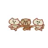 Etiqueta Bordada con Escudo Coreano Pegatinas Bordadas Lindas Pequeñas Animales de Dibujos Animados Accesorios DIY Parches Decorativos Pegatinas