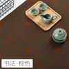 Toalha de Mesa Antiga Retrô Pano de Fundo para Fotografia Algodão Linho Estilo Chinês Toalha de Mesa com Caligrafia Pano de Cobertura para Mesa de Chá Zen Chinesa