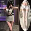Lencería Sexy Coqueta Uniforme de Secretaria Puro Deseo qqny Conjunto de Falda Bodycon Pijama de Tentación para Mujer Dropshipping