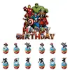 Decoraciones para Pastel de Cumpleaños Temáticas de Venganza Transfronteriza Set de Toppers para Decoración de Escena de Cumpleaños de Héroe Niño