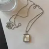 Colar de resina com zircônia em formato de coração, flor, estrela, geométrico estilo coreano, corrente para suéter de luxo leve, acessório moderno e elegante