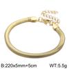 Pulsera de Acero de Titanio con Cadena de Serpiente Plana de Moda Simple Joyería Cadena de Serpiente Plana Base Cadena de Cuchilla Accesorios para Usar Apilados Pulsera