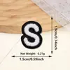 Parches bordados de letras inglesas en blanco y negro, mini, de venta caliente transfronteriza, con adhesivo termofusible para ropa, zapatos y sombreros, parches decorativos para planchar