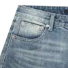 Pantalones de Mezclilla Lavados con Degradado para Hombre, Estilo Callejero Vintage Borde Deshilachado Estilo Americano Desgastados Pierna Ancha Sueltos Rectos