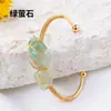 Runya Cristal Transfronterizo Piedra Cruda de Cristal Natural Pulsera Envuelta en Alambre Hecho a Mano Fábrica de Accesorios de Joyería de Cristal Envueltos en Alambre Venta al por Mayor