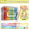 Conjunto de Canetas Marcadoras Acrílicas com Ponta Macia, Portátil, Adequado para Estudantes, Canetas Aquarela, Canetas para Desenho Artístico, Podem ser Camadas para Mistura de Cores