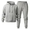 Conjunto Esportivo Masculino Mais Vendido Transfronteiriço, Conjunto de Duas Peças com Moletom com Capuz e Calça Casual, Adequado para