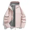 Jaqueta Corta-vento Multifuncional para Exterior com Tecnologia Três Provas, Jaqueta Soft Shell, Jaqueta com Capuz para Casal para Montanhismo