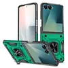 Aplicable Transfronterizo Samsung Zflip 30% de descuento Funda para Teléfono Apilable con Anillo Magnético Cubierta Protectora de Dos en Uno Más Vendida Z Flip6
