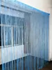 Cortina de Fio Prata Acabada Cortina de Casamento Criptografada Cortina Suspensa para Decoração de Entrada de Sala de Estar Cortina de Porta Cortina de Franja Cortina Divisória