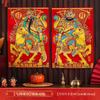 Decorações de Ano Novo 2026 Festival da Primavera Deuses da Porta Qin Shubao e Yu Zhigong Adesivos para a Porta, Adesivos de Porta de Ano Novo Tridimensionais Autoadesivos