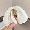 Pinza para el Cabello con Lazo de Cinta Patchwork a Dos Tonos a Cuadros, Pinza de Tela Versátil para Cola de Caballo, Pinza de Garra de Moda para Medio Recogido para Mujeres