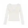 Jaqueta Curta Lavada Feminina WESTAYONE para Outono + Mangas Longas de Renda + Saia de Comprimento Médio/Longo 8822