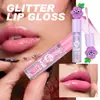 S.F.R Color Comercio Exterior Especial Cristal de Agua Transparente Hidratante Hidratante Labios Voluminosos Iluminador Líneas de Labios Brillo de Labios con Lentejuelas