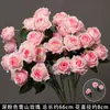 Flores de Rosa Crema de 3 Cabezas Decoración de Fondo de Boda Flores de Bordillo Materiales para Arreglos Florales Boda Estilo Europeo Flores de Seda Flores Artificiales