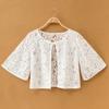 Chal corto de verano con falda y falda deslizante, cárdigan exterior, chal pequeño, nudo para mujer, chal pequeño de estilo occidental que combina con todo.