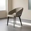 Cadeira de jantar minimalista italiana com encosto de metal, cadeira de sala de estar de alta qualidade, banqueta para casa, cadeira de hotel, mesa e cadeiras de jantar para restaurante