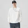 Sudadera Base Bordada de Otoño Nueva para Hombre, Pesada, Moderna, Holgada, Cómoda, Cuello Redondo, Moda Juvenil, Top Versátil