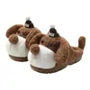 Pantuflas de algodón con dibujos animados para otoño e invierno para mujer, pantuflas cálidas de felpa antideslizantes para interior para hombre, pantuflas de algodón de cachorrito lindo al por mayor