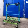 Carrinho Telescópico Dobrável com Rodas Reforçadas para Painéis de Vidro de Portas e Janelas Carrinho de Mão para Transporte de Material de Vidro Empurrar-Puxar