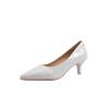 Zapatos de Punta Tacón de Aguja para Mujer 2022 Nuevos Tacones Altos Zapatos de Trabajo para Mujer Boca Baja Sencillos Microfibra Viscosa