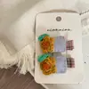 Flor de Lana Nueva de Nian Nian Cereza Pasador para el Cabello Infantil Diadema Pasador Pinza Lateral Banda de Goma