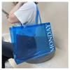 Sacos transparentes no atacado, de mão, populares online, à prova d'água, bolsa de mão, saco plástico de PVC, saco para embalagem de roupas, sacola de presente, bolsa para carregar na mão