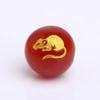Ágata Roja Signos del Zodiaco Doce Cuentas Sueltas con Estampado Dorado, Cuentas para Colgante DIY, Venta al por Mayor de Fabricante, Cuentas Naturales del Zodiaco