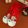 Calcetines Zhuji Calcetines de Navidad Calcetines para Hombre y Mujer Regalos Navideños de Invierno Calcetines Lindos de Dibujos Animados Coreanos Calcetines de Algodón Rojos Grandes