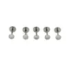 Liga de titânio G23 rosca interna cabeça chata piercing labial F-136 titânio rosca interna superfície curva brincos para orelha piercing corporal joias para orelha