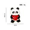 Broche de Feriado Nacional Desenho Animado Fofo Panda Insígnia Texto Patriótico Onze Celebração Insígnia Comemorativa Tendência Nacional Acessórios