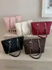 Bolsa Tote Grande Shuai Mi Jia com Padrão de Diamante Feminina 2026 Outono Nova Tendência Bolsa de Ombro Bolsa de Mão